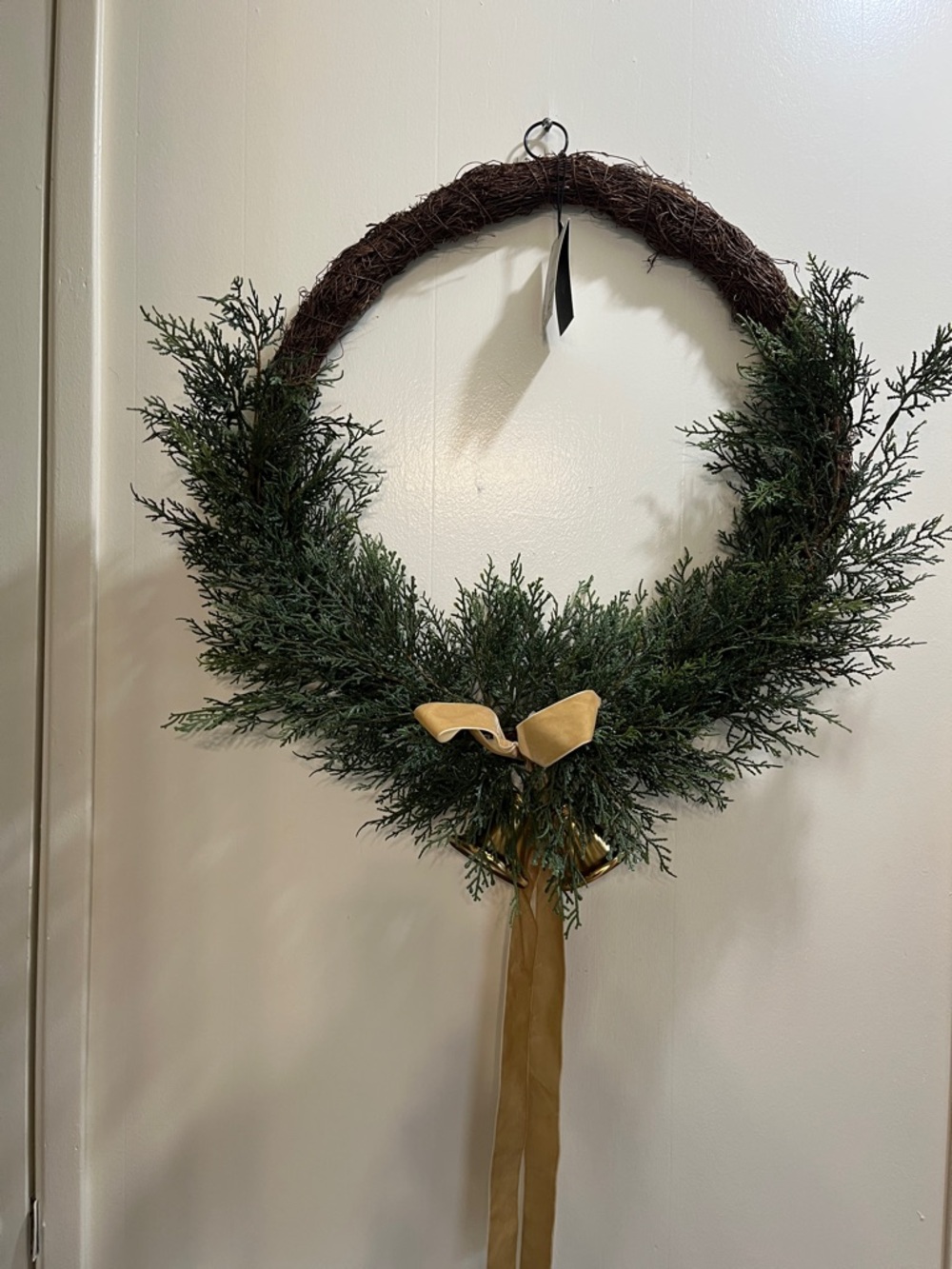 Hearth & Hand Magnolia 26” Wteath Faux Cedar Hoop With Bells